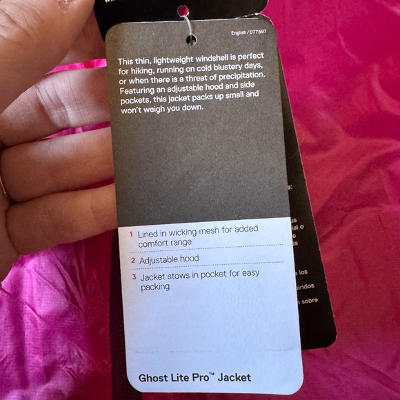 Mountain Hardwear Ghost Lite Pro Jacket Women’s L Ultralight Windbreaker NWT - Picture 5 of 16